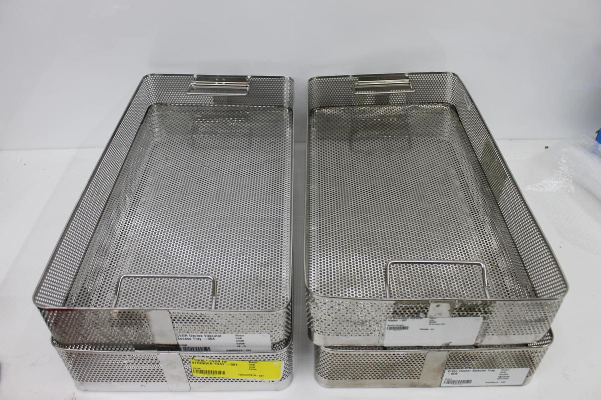 Used 20.5"x10.5"x2.5" Steralization Tray LOT OF 4