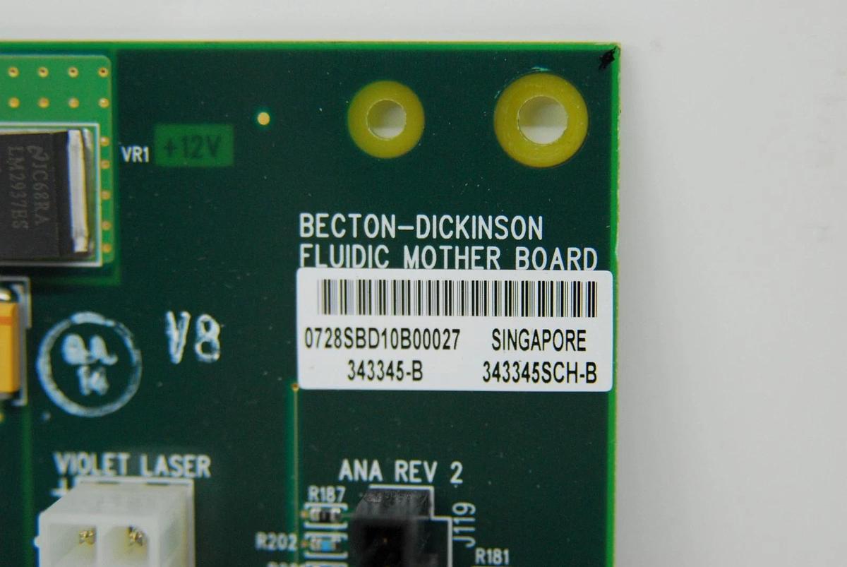 Used Becton-Dickinson 343345-B 343345SCH-B Fluidic Mother Board - BD FACSAria