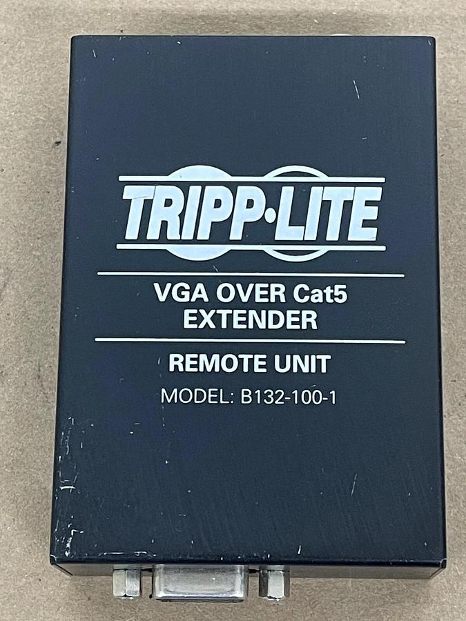 Used Tripp Lite VGA Over Cat5/Cat6 Extender Receiver B132-100-1 37332160126