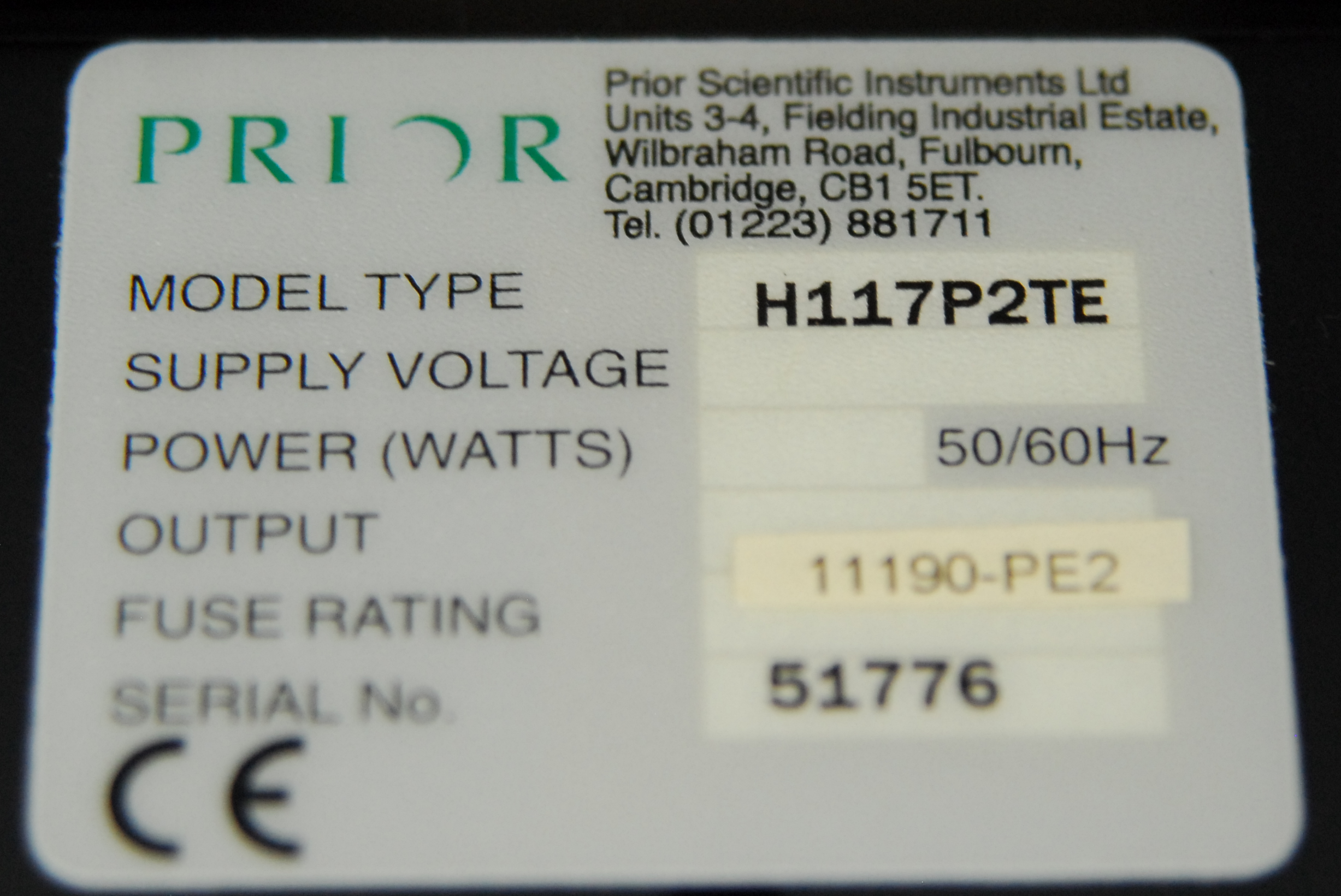 Used Prior H117P2TE Motorized Microscope XY Stage (Nikon Eclipse TE2000)