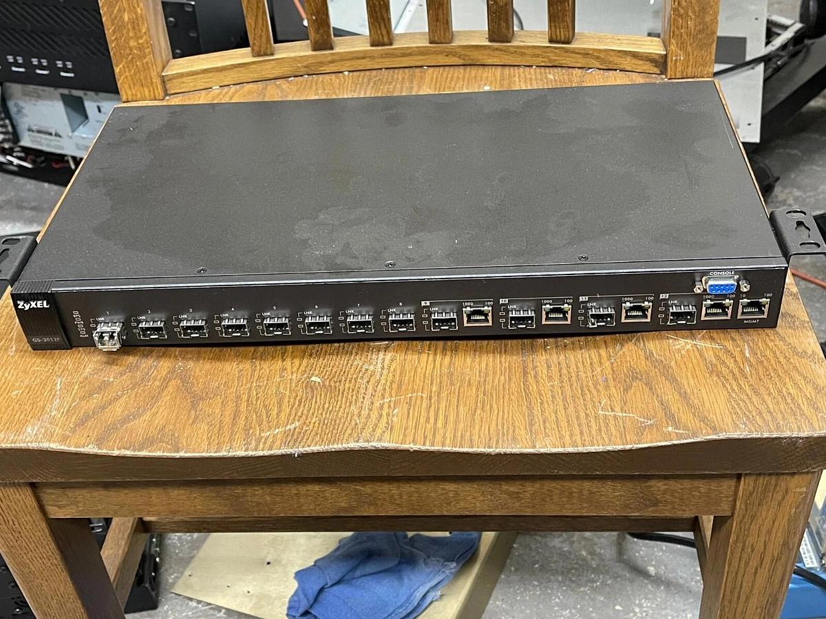 Used Zyxel GS-3012F Gigabit Ethernet Switch