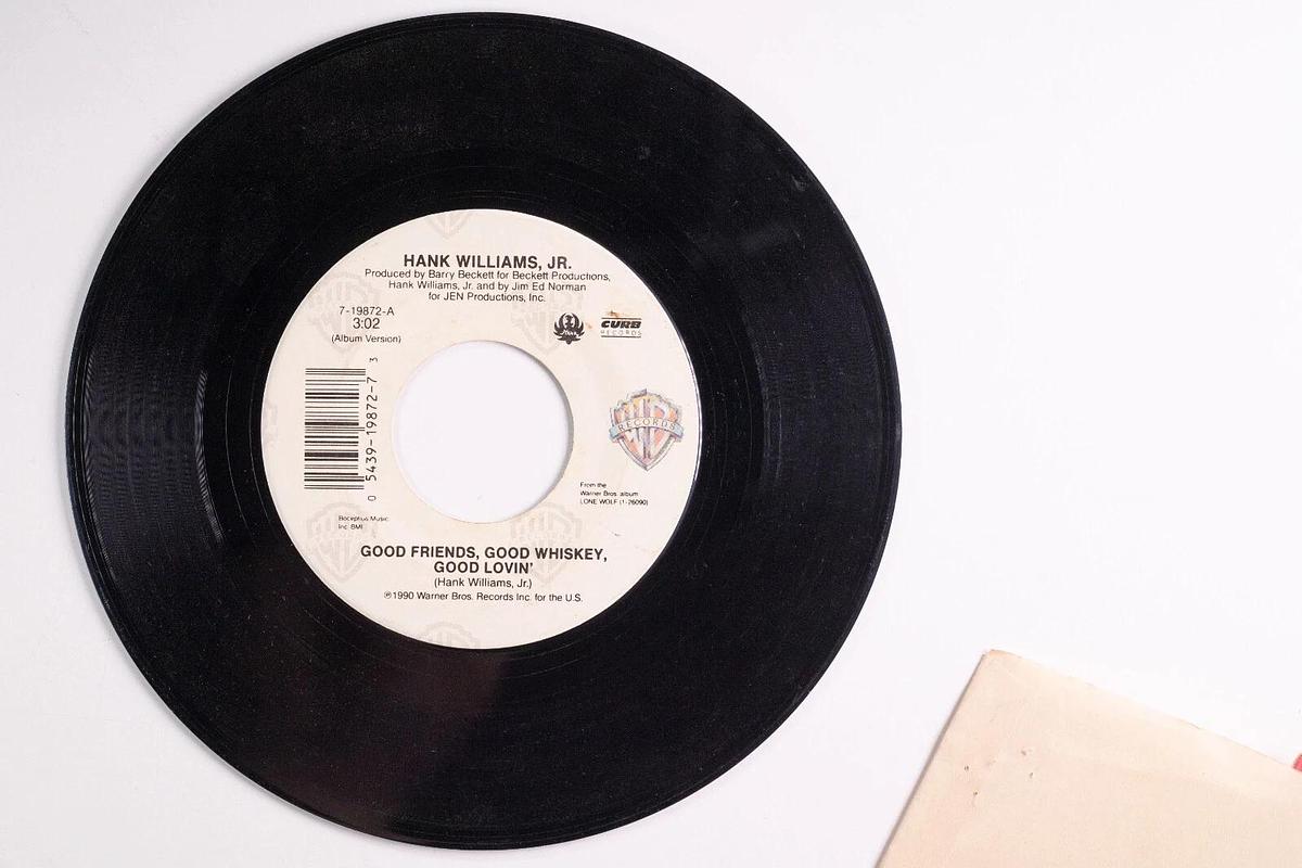 Used Hank Williams Jr. 45 Record Lot of 6