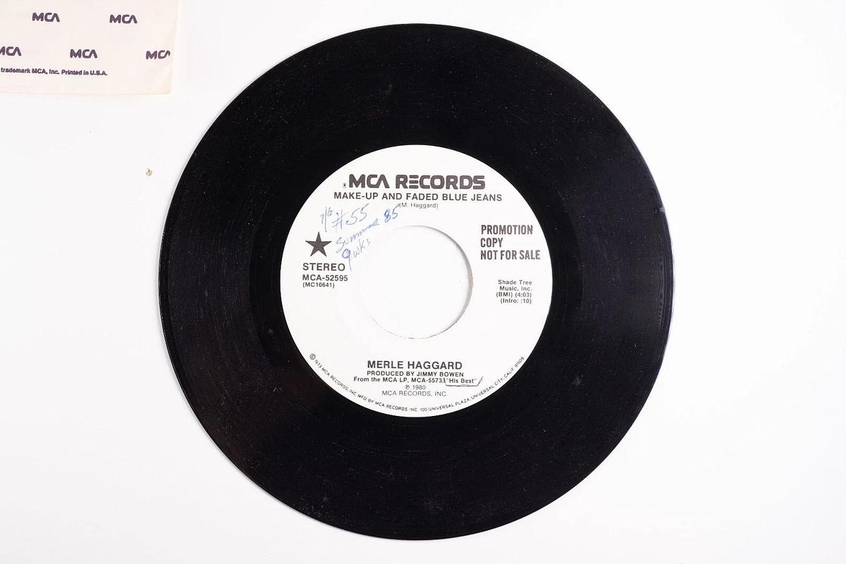 Used Merle Haggard Make‐Up and Faded Blue Jeans Promo 45