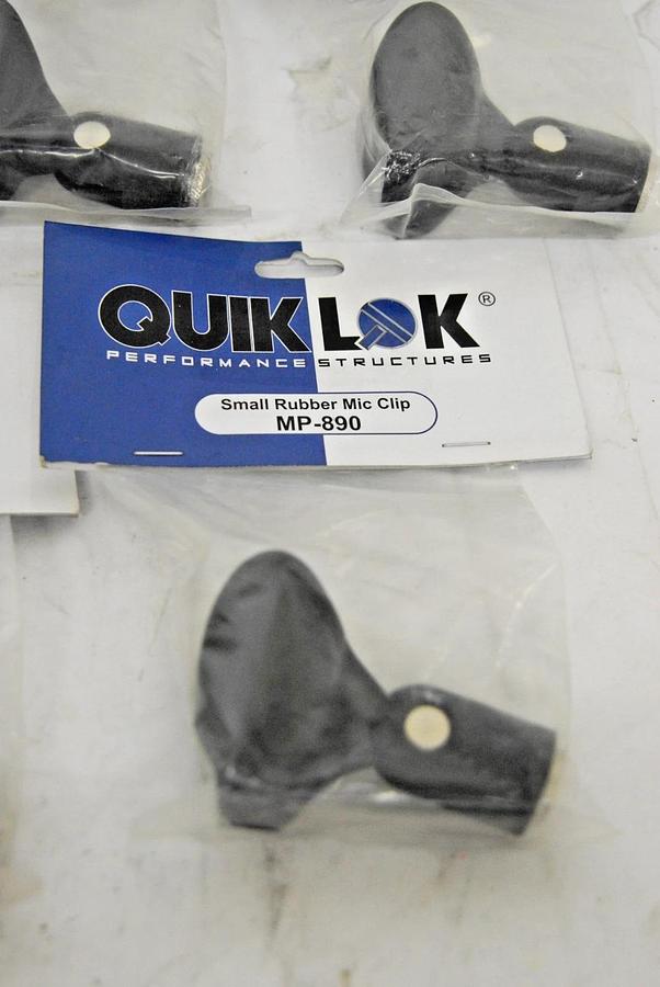 Used Quik Lok MP-890 Small Rubber Mic Clip (Microphone Clip) - Lot of 7
