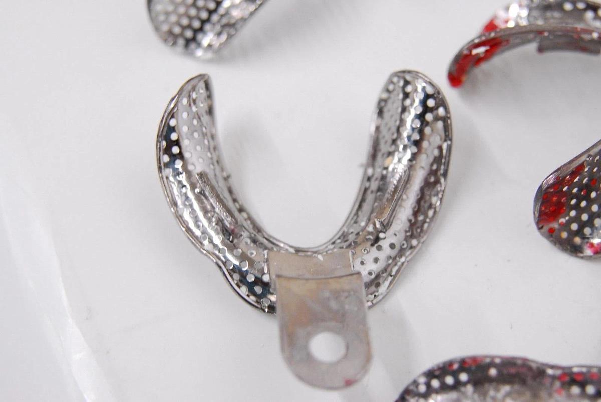 Used CG COE L-4-O Metal Impression Tray Individual Ovoid Lowers (Large) - Lot of 41