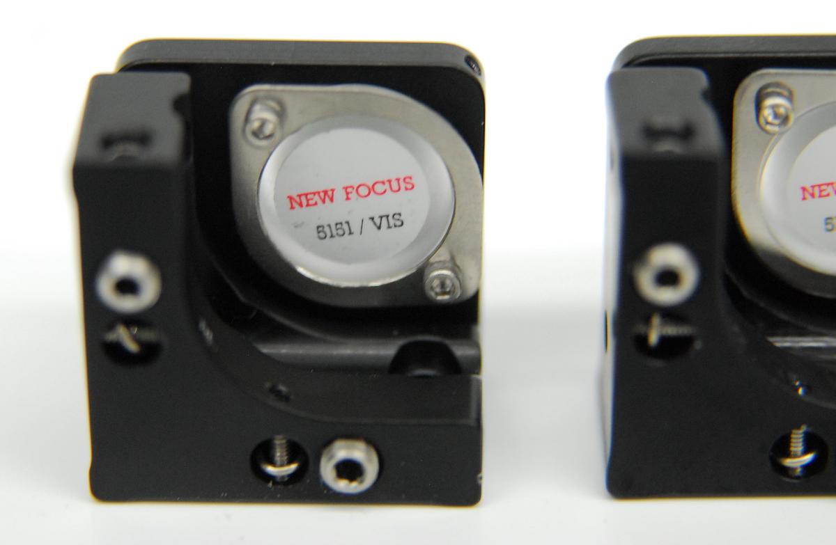 Used New Focus 9762 Kinematic Mirror Mount W/ 5151/VIS Dielectric Mirror - Lot of 2