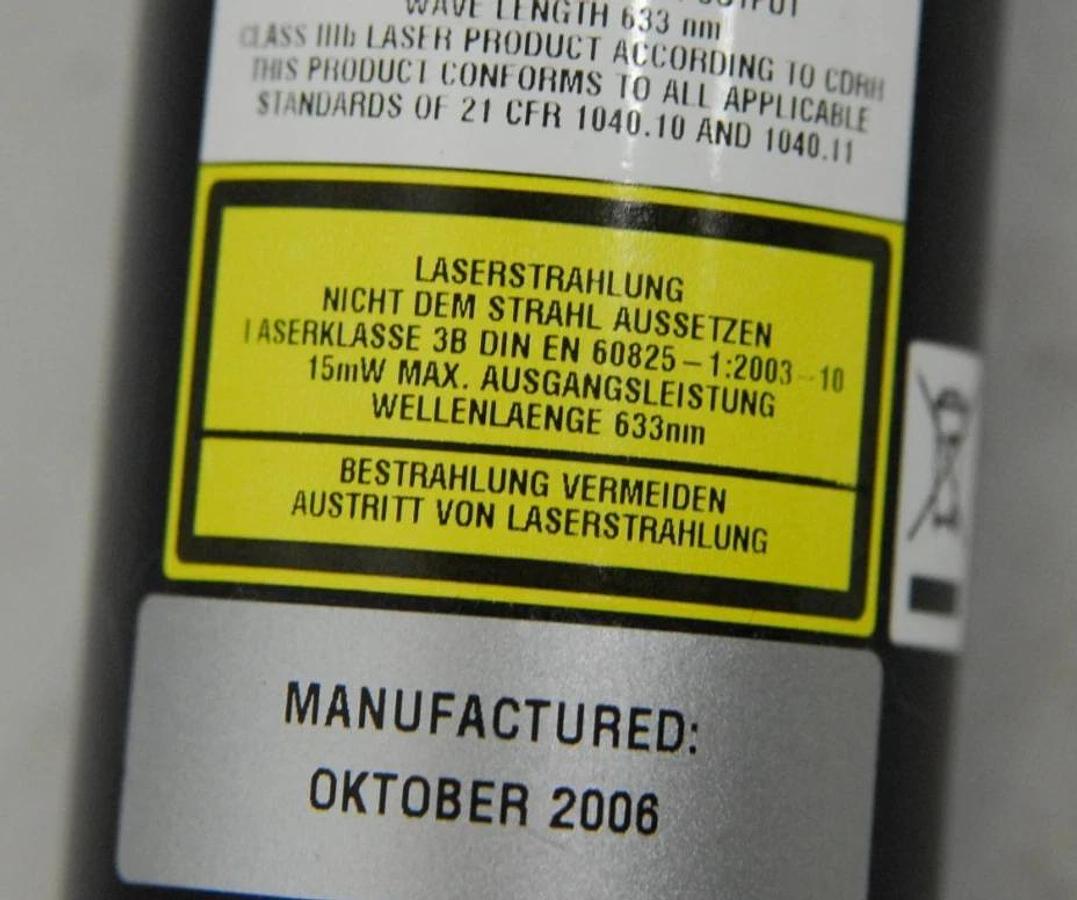 Used Lasos LGK 7628-1 633nm He-Ne Laser Module W/ LGN 7460 A Power Supply (LSM 510)