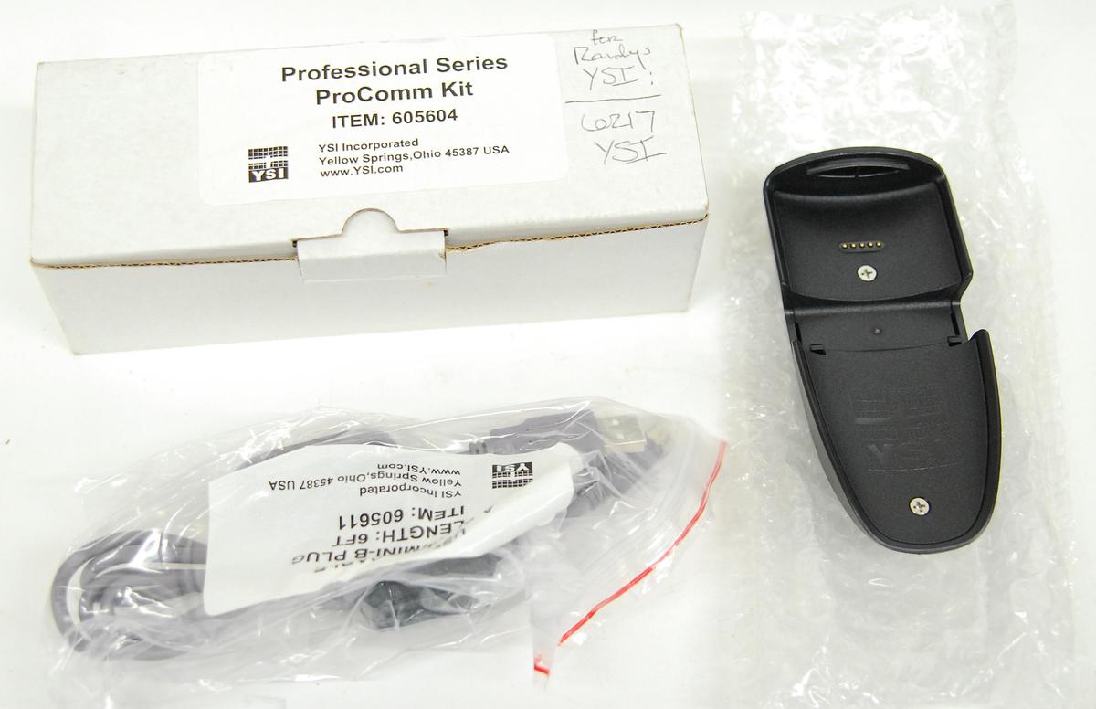 Used YSI Professional Plus Water Quality Meter W/ Quatro ISE-ISE-DO-COND-T, ProComm Kit 605604