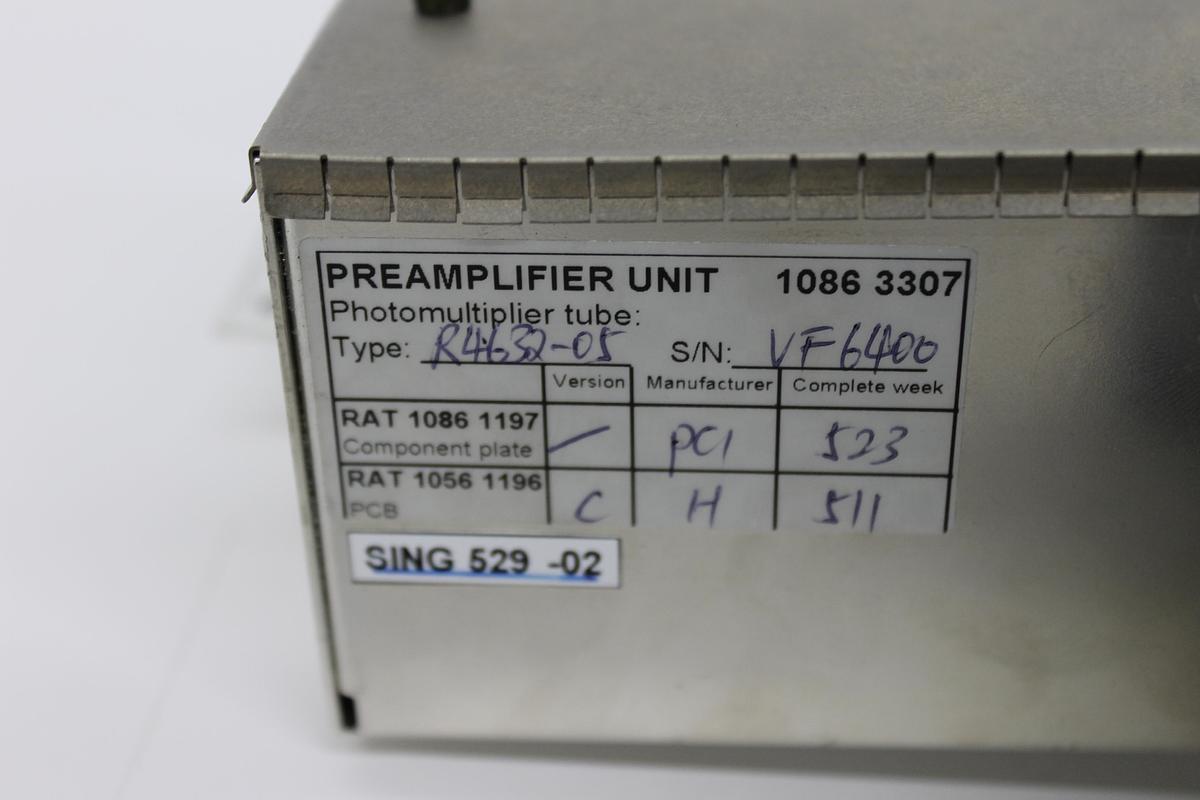 Used Perkin Elmer 1086-3307 Preamplifier Unit w/ Tube