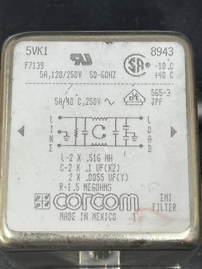 Used Corcom 5vk1 Line Filter