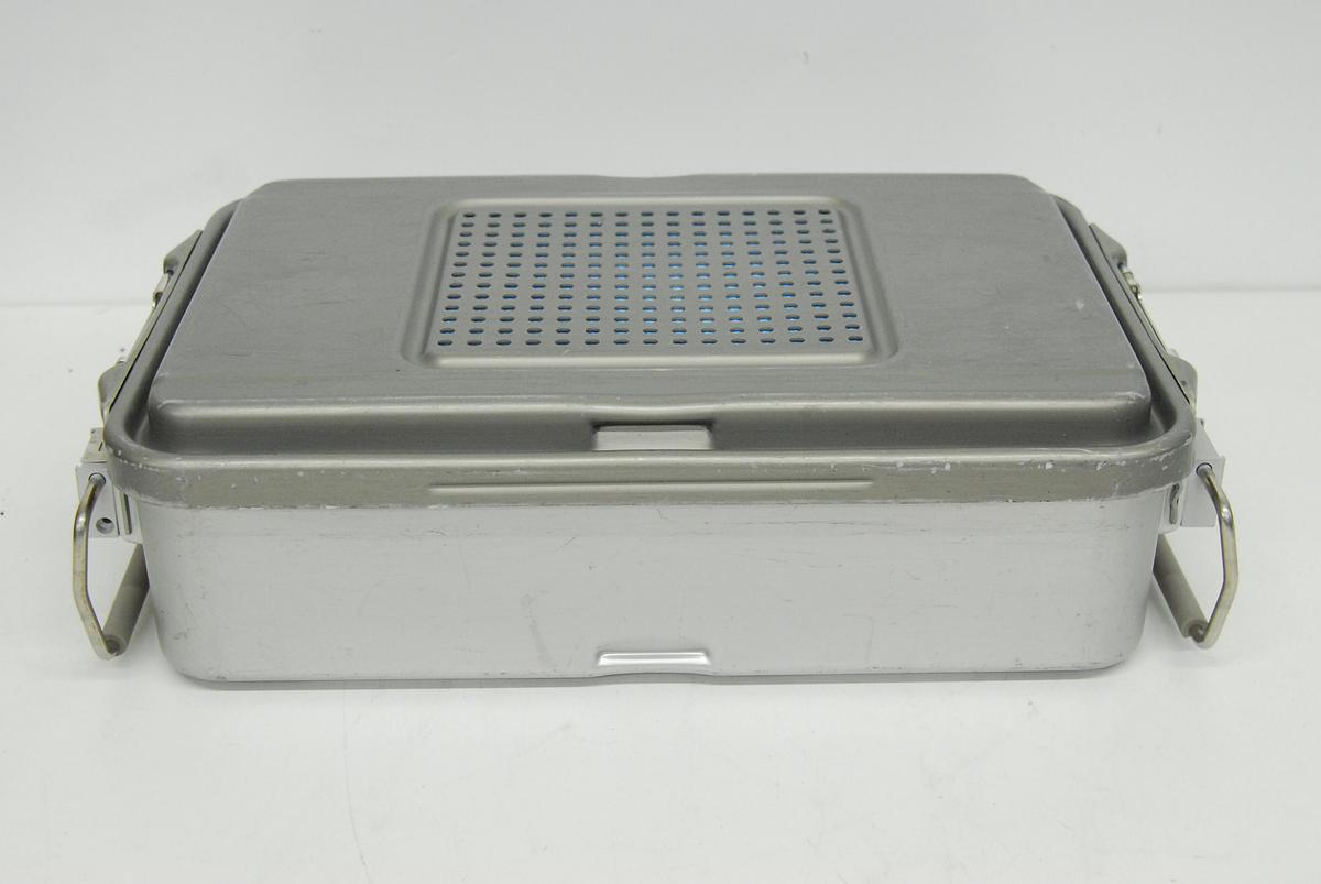 Used V Mueller Genesis Sterilization Box 17"x12"x4" w/ Filter Holders + Basket