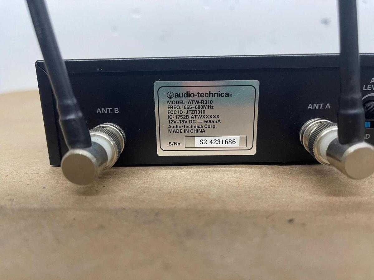 Used Audio-Technica UHF Recievers ATW-R310 W/ Rack Mounts - Lot of 2 -No US Usage