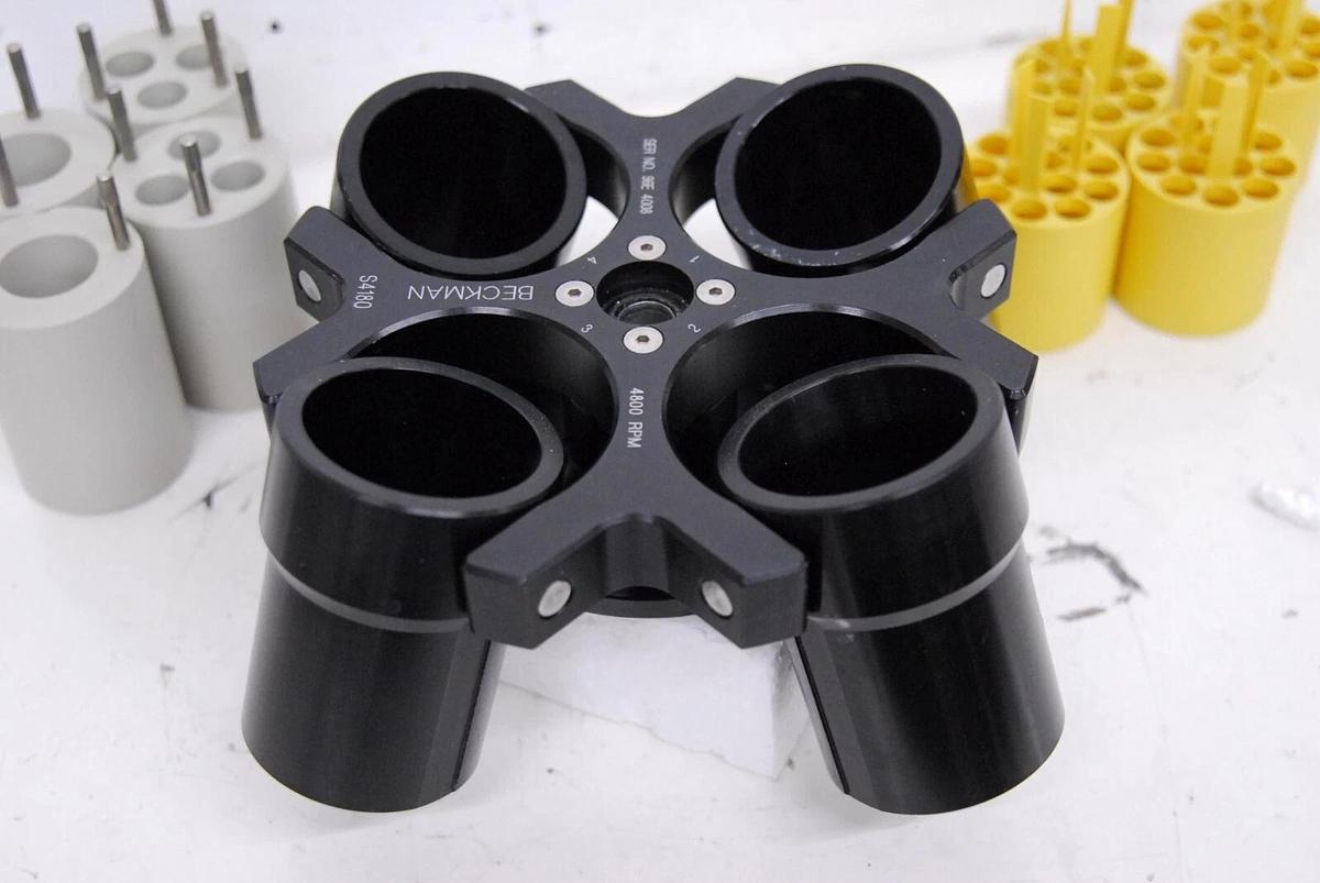 Used Beckman S4180 Swing Bucket Rotor W/ Buckets, Inserts 361230, 361234, 361222