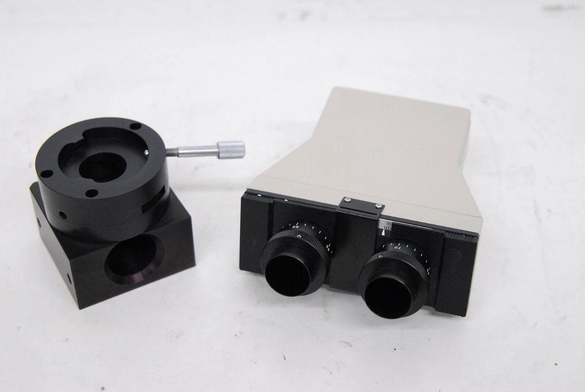 Used Olympus Binocular Microscope Head W/ Spectra-Tech 0047-172D IR-Plan Mount