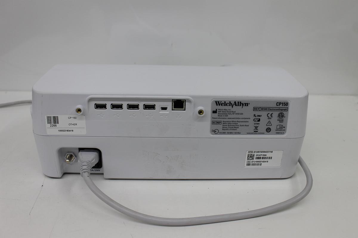 Used Welch Allyn REF 901049 Electrocardiograph EKG w/ Manual, Accessories, Leads