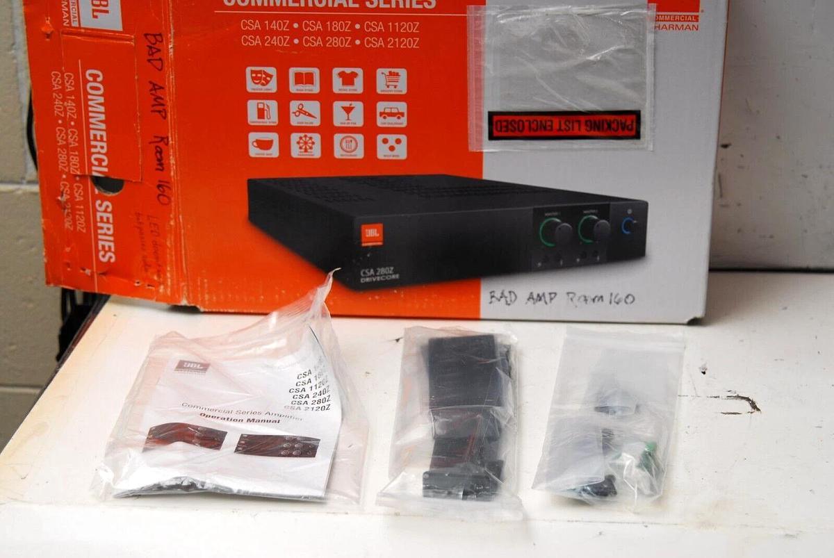 Used JBL CSA 140Z 40W 70/100V Power Amplifier - Used In Box