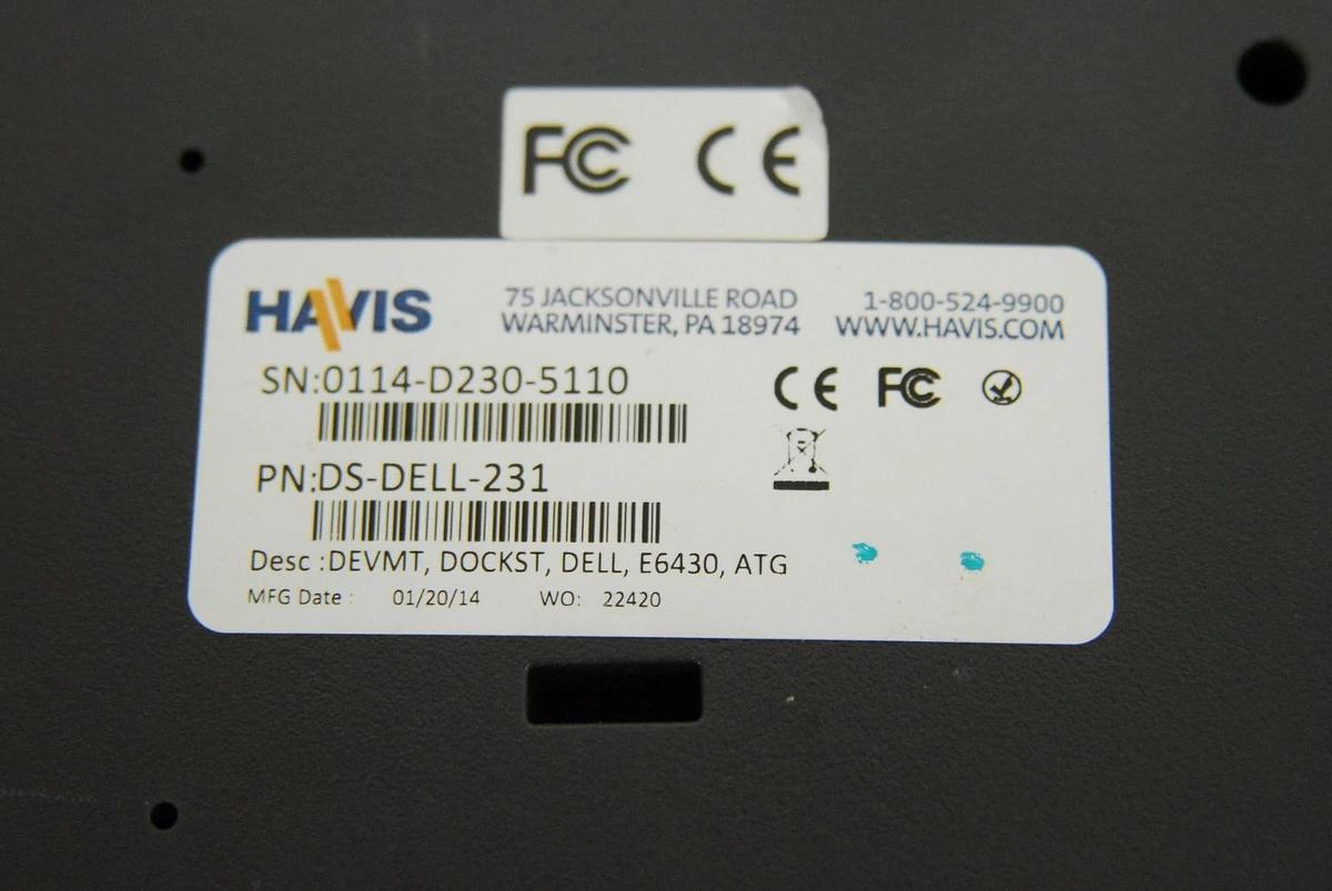 Used Havis DS-DELL-231 Vehicle Docking Stations - Lot of 3