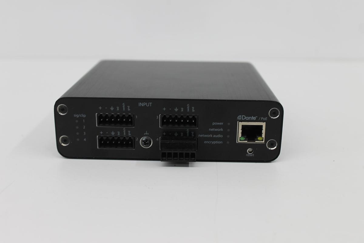 Used Shure ANI4IN-BLOCK 4-Channel Dante Mic/Line Audio Network Interface Unit
