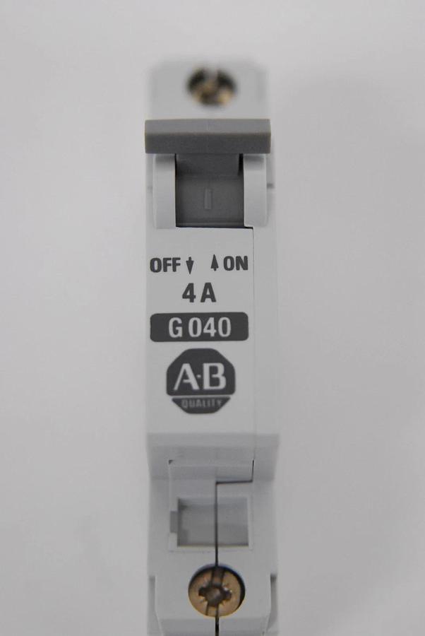 Used Allen-Bradley 1492-CB1 G040 4A Single-Pole DIN Rail Circuit Breaker