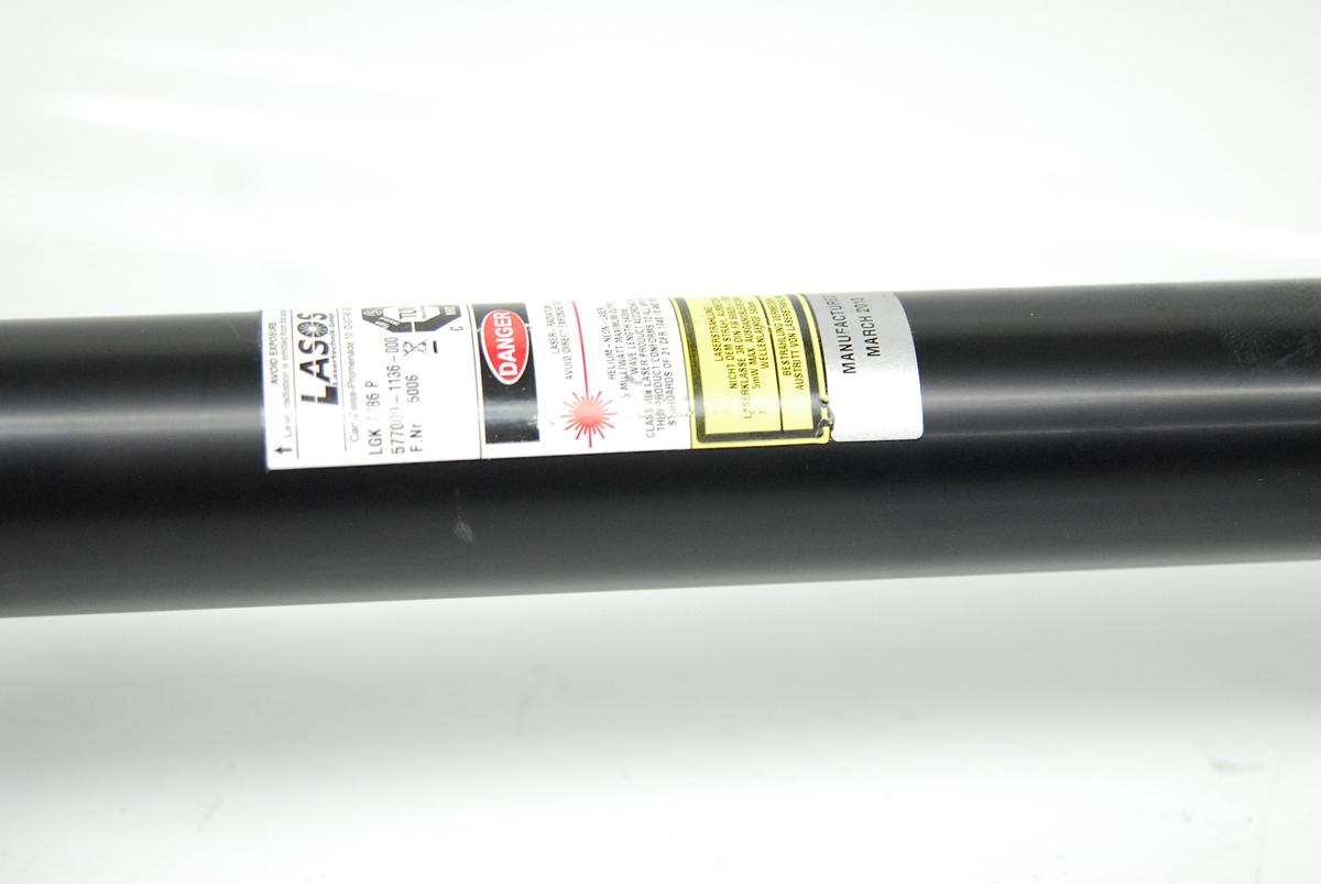 Used Lasos LGK 7786 P He-Ne 543nm Laser Tube Head (Green) w/ LGN 7460 A Power Supply