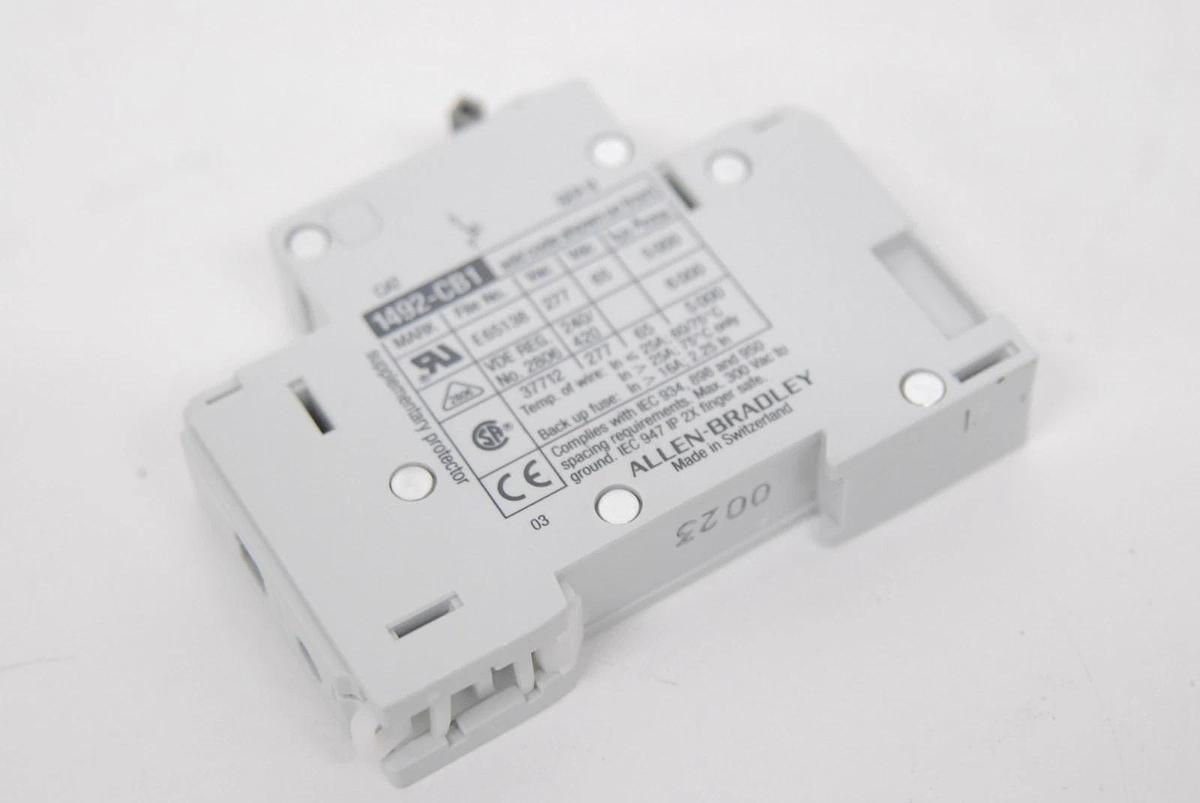 Used Allen-Bradley 1492-CB1 H150 15A Single-Pole DIN Rail Circuit Breaker