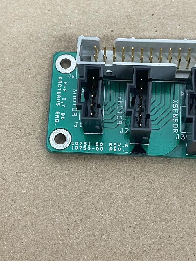 Used Arcturus ENG. 10751-00 H-F X,Y BD Board W/ Ribbon Cable 10862-00