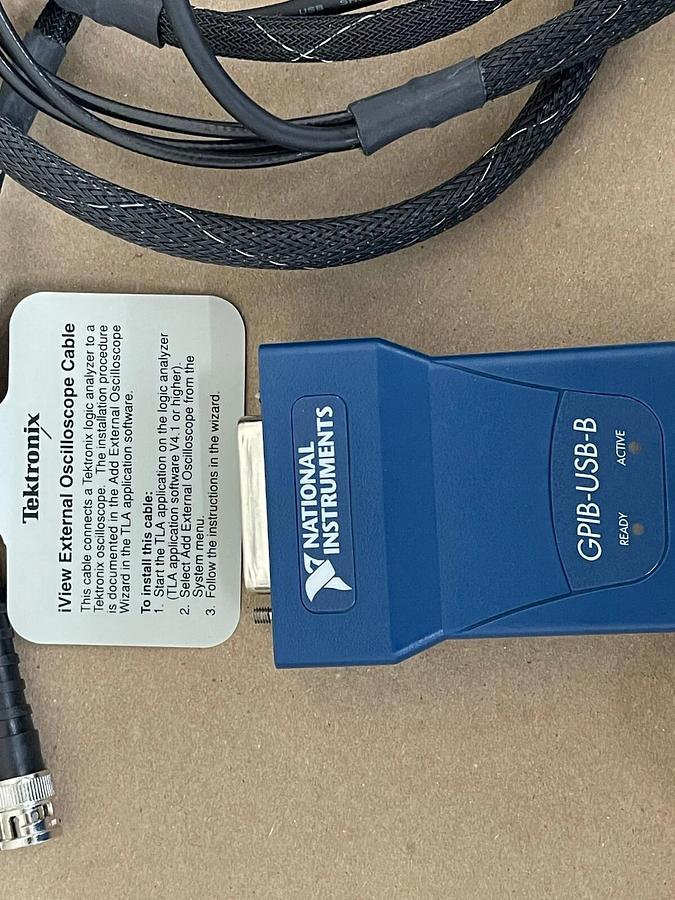 Used TEKTRONIX 012-1614-01 iView Oscilloscope Cable W/ GPIB-USB-B Interface Adapter