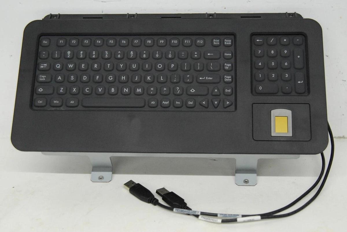 Used Omnicell Optiflex 13-1172 Keyboard W/ Authentec 45494 Fingerprint Sensor