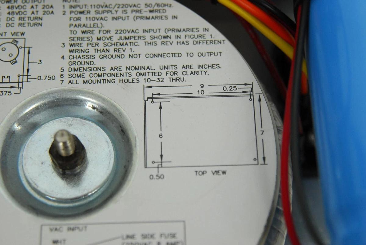 Used Animatics PS42V20A-OF Power Supply (IN: 110/220VAC, OUT: 48VDC @ 20AMP)