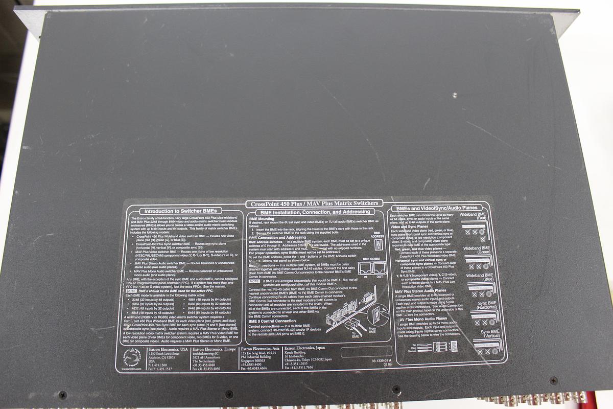 Used Extron CrossPoint 450 Plus 3248 WB 60-761-40 Ultra-Wideband Matrix Switcher 32x48