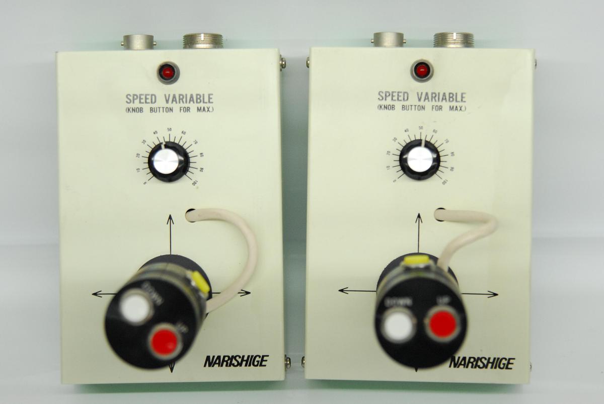 Used Narishige MM-88 Micromanipulator 3-Axis Joystick Lot w/ Power Supply & Footswitch
