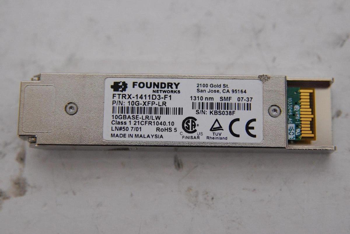 Used Foundry Networks 10G-XFP-LR XFP Optical Transceiver Module 1310nm