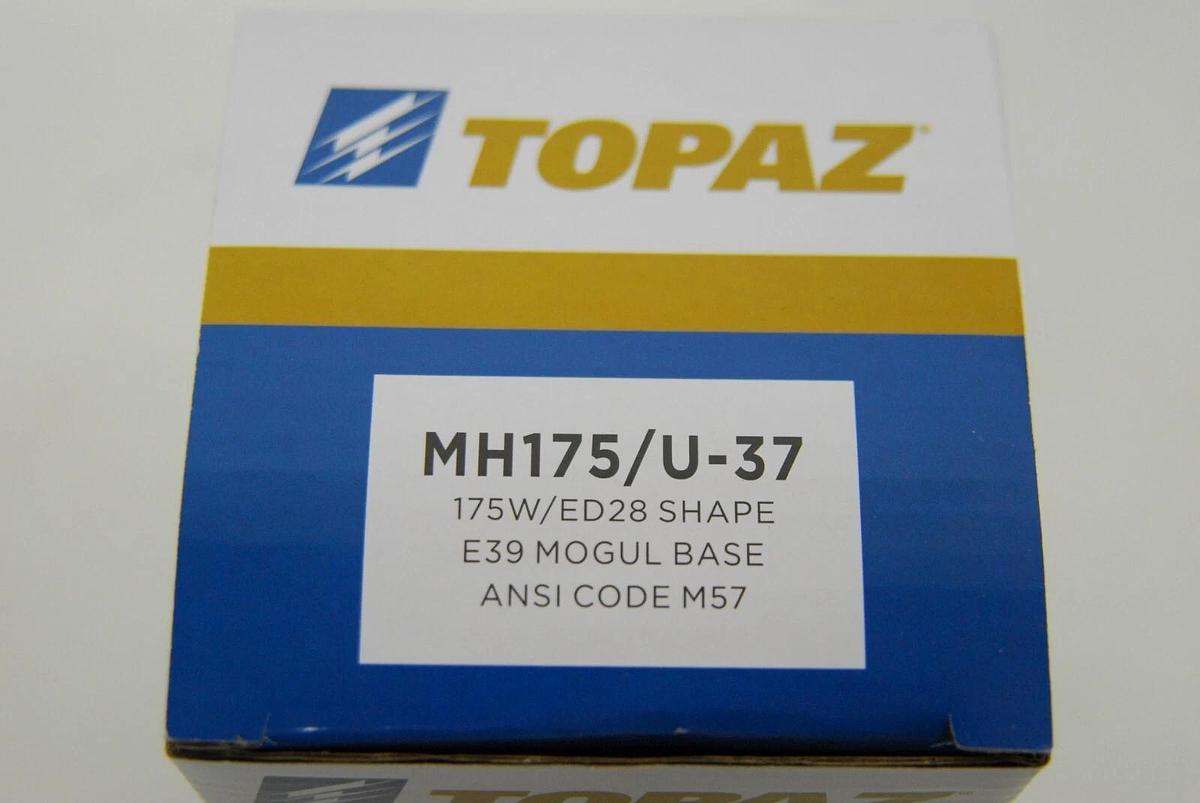 Topaz MH175/U-37 77647 HID Metal Halide Bulb 175W ED28 E39 M57