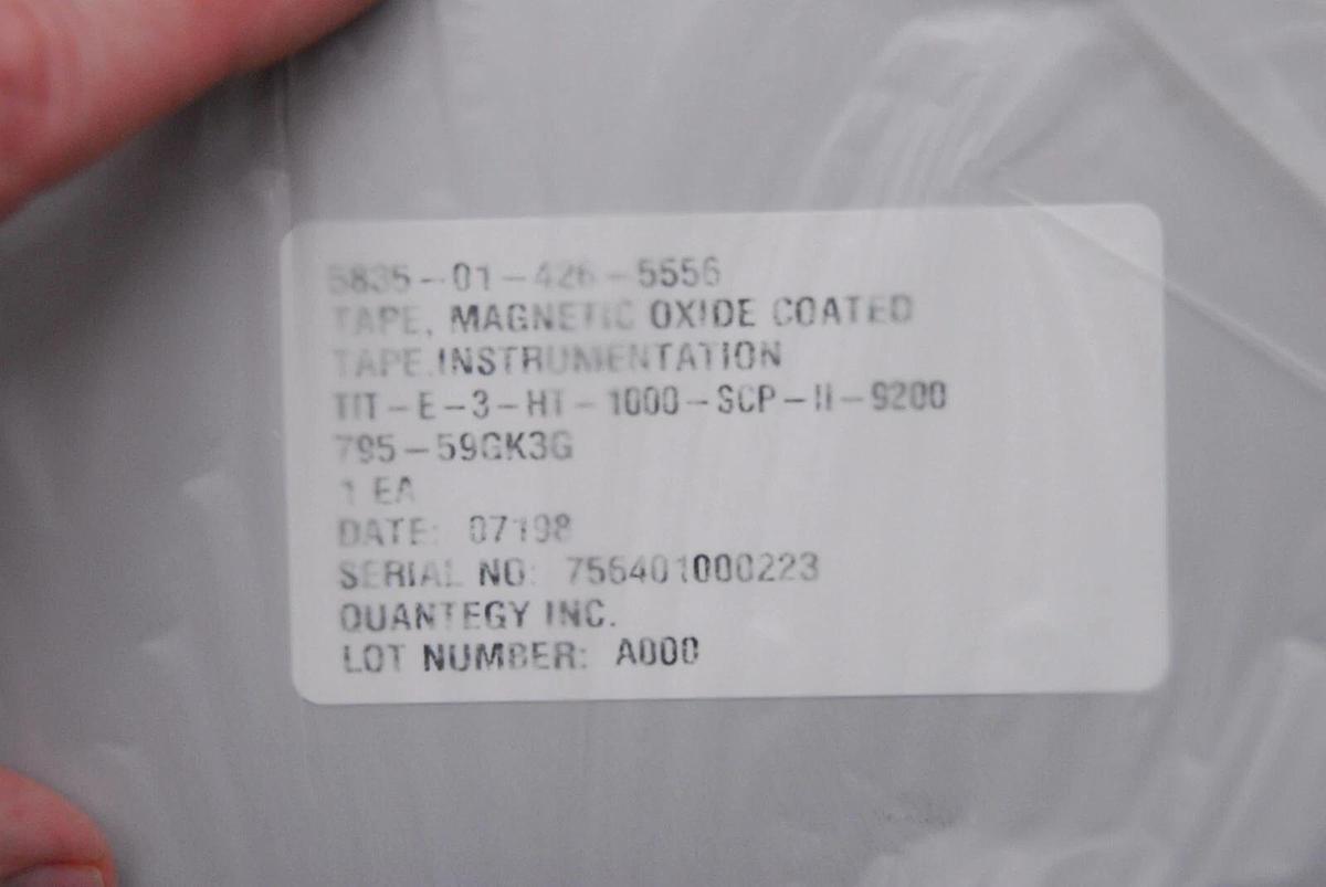 Used Box of 5 Quantegy 795 High Resolution Precision Magnetic Tapes 795-59GK3G - NEW