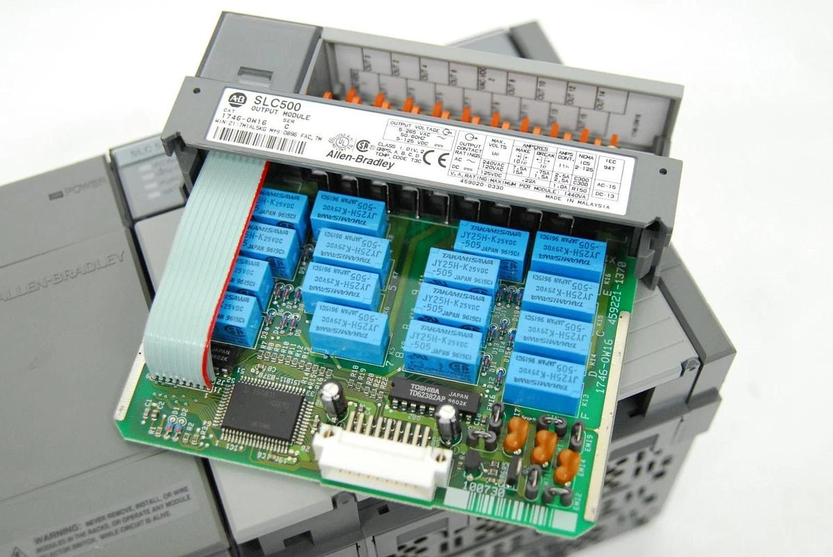 Used AB SLC 500 1746-A4 4-Slot Rack, 1747-L511 CPU, 1746-IA16, 1746-OW16, 1746-P1