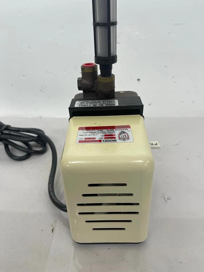 Used March 210-5R Metering Pump 1-115cc/min 115V 1.6A 60Hz.