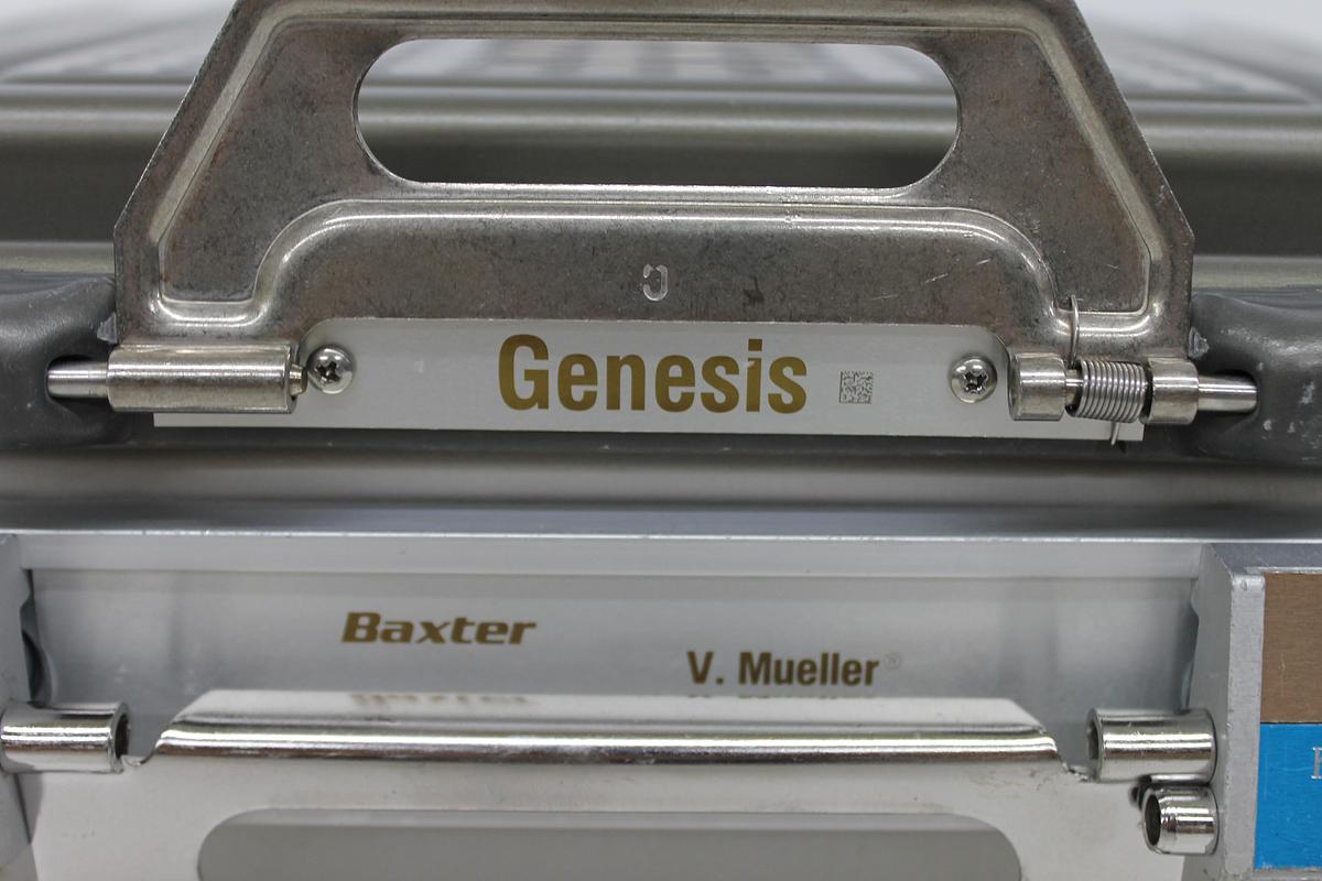 Used V. Mueller Genesis CD1-5B Sterilization Container 12x11x6 W/ Filter Holders, Basket