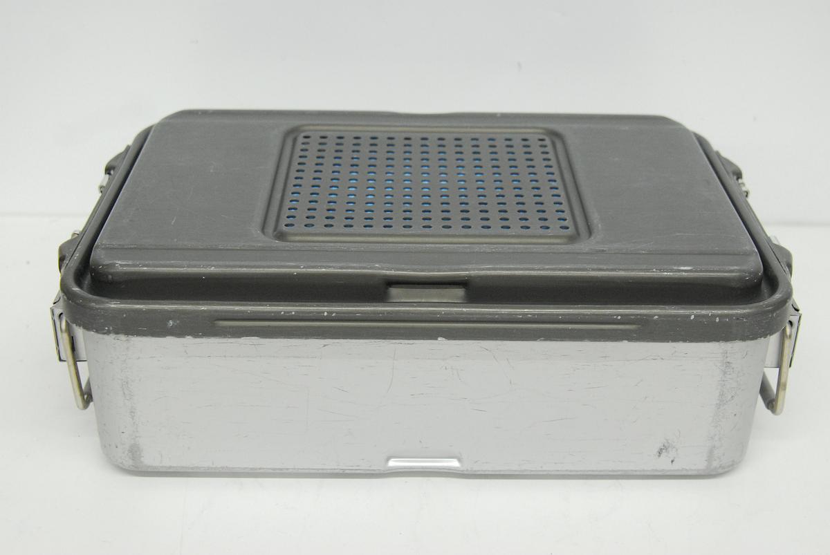 Used V Mueller Genesis Sterilization Box 17"x12"x5" w/ Filter Holders + Basket