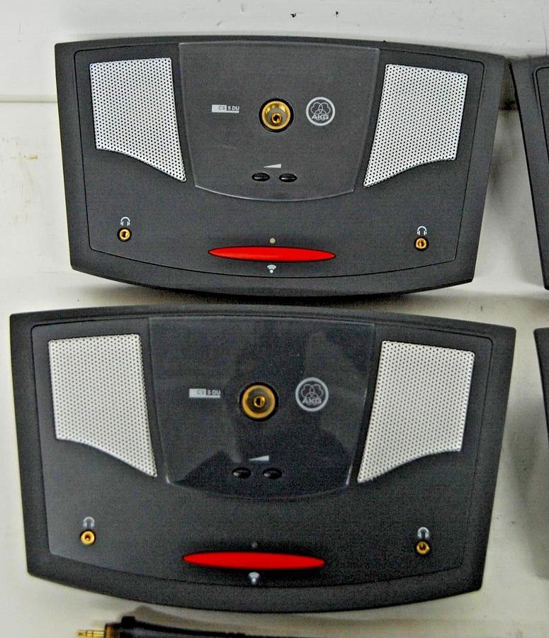 Used AKG CS5 DU Conference Delegate Base Unit W/ Microphone, 1x AC Adapter - Lot of 6