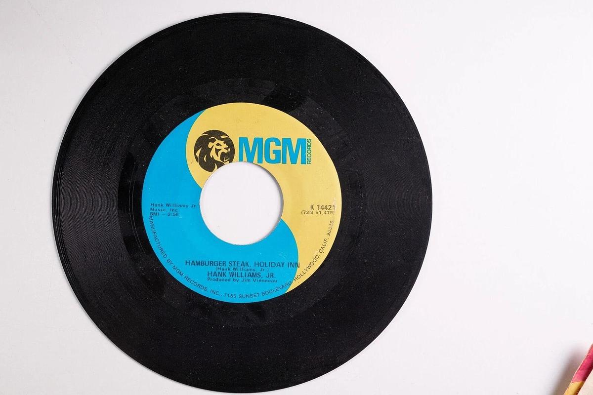 Used Hank Williams Jr. 45 Record Lot of 6