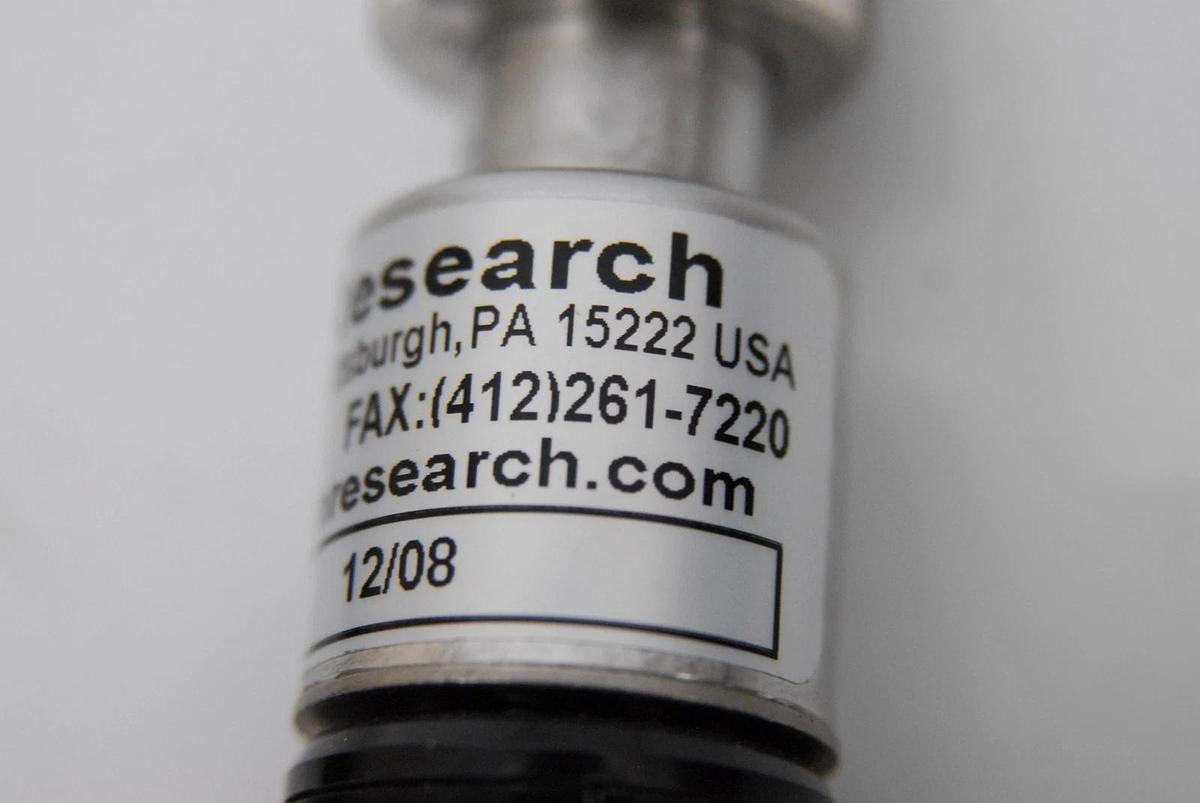 Used Vacuum Research 91208 Pirani Gauge Sensor (100 mTorr, 3/4 in. Smooth Tubulation)