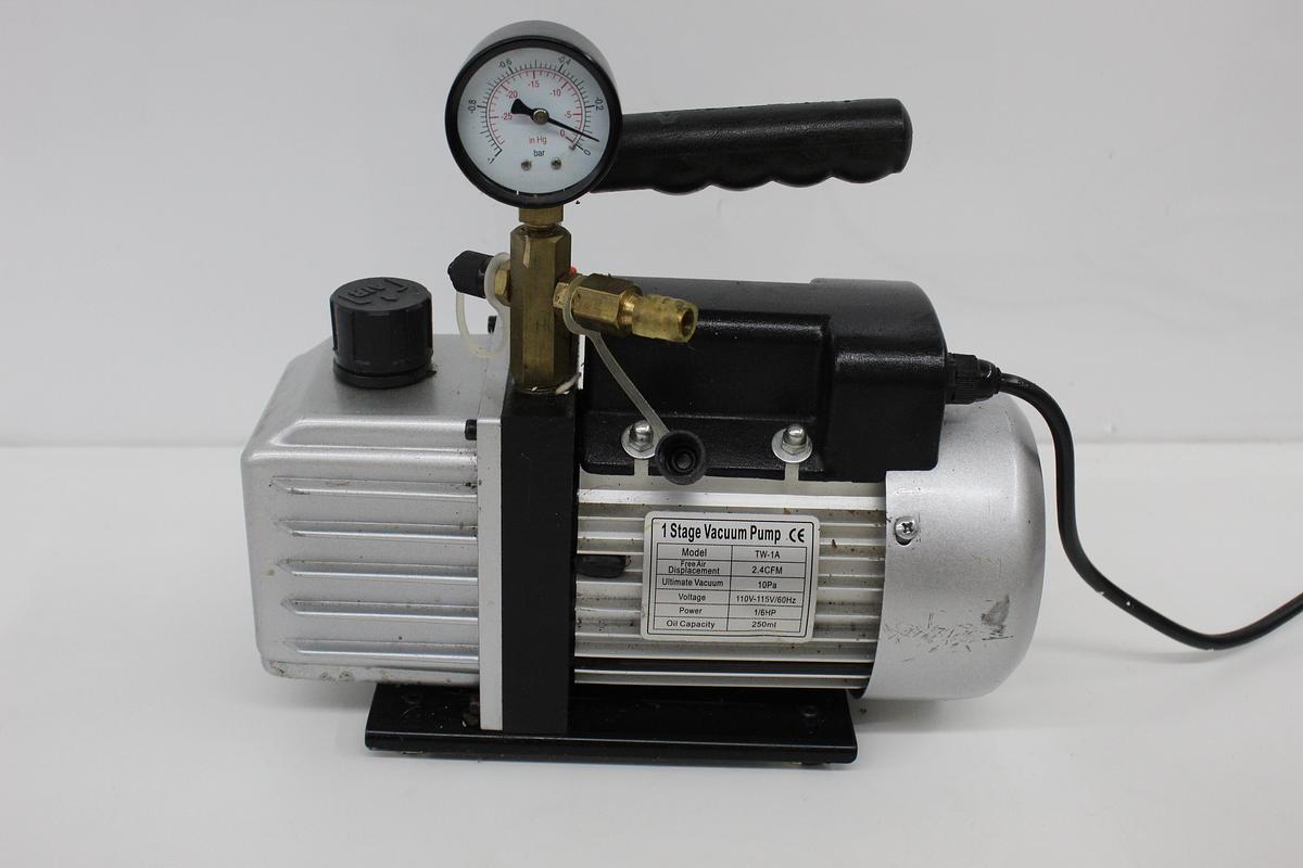 Used TWICE TW-1A 2.4CFM 115V Single Stage Vacuum Pump 