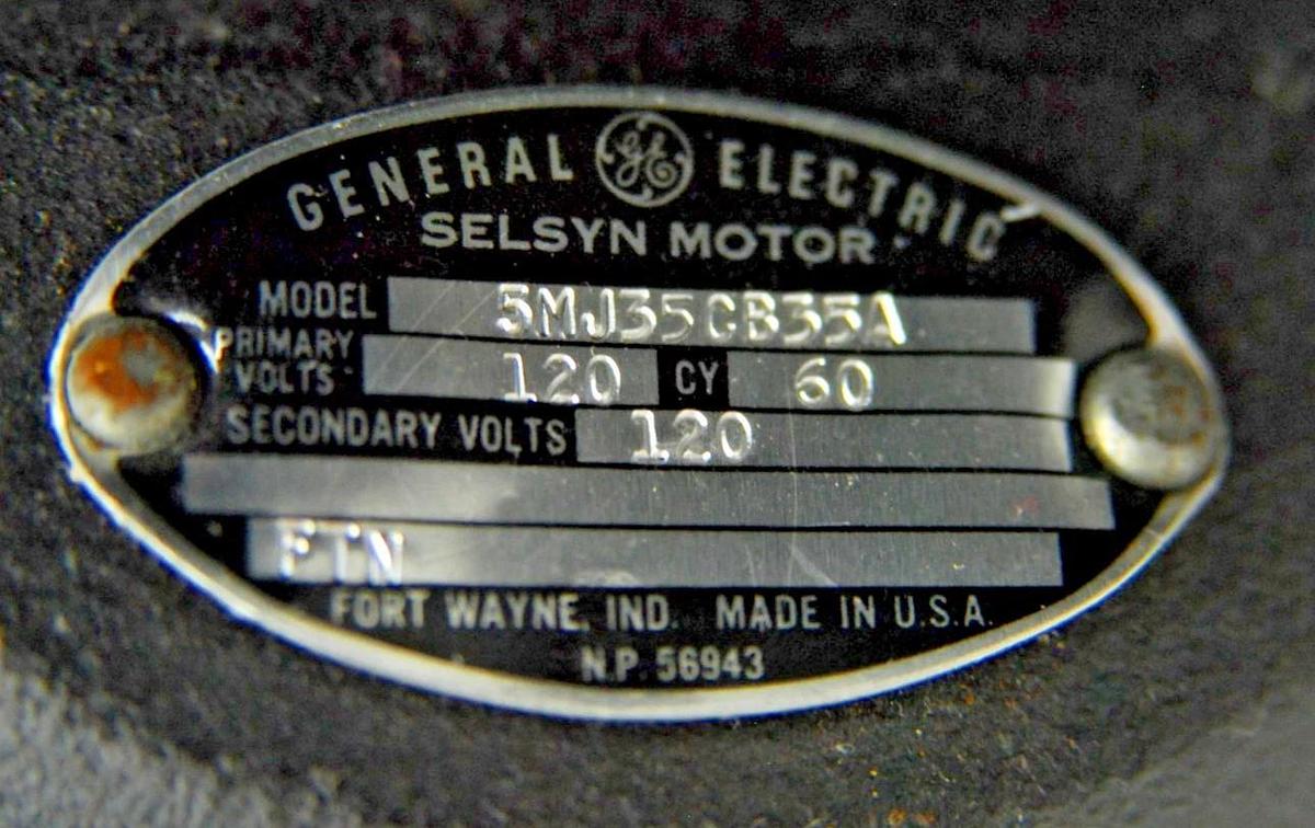 Used GE General Electric 5MJ35CB35A 3 Phase 4 Pole 1600 RPM Selsyn Wound Rotor Motor