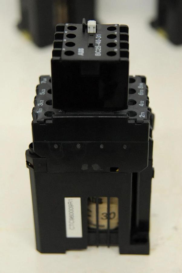 Used ABB BC25 Contactor W/ ABB BC25-40-31 Contact Block