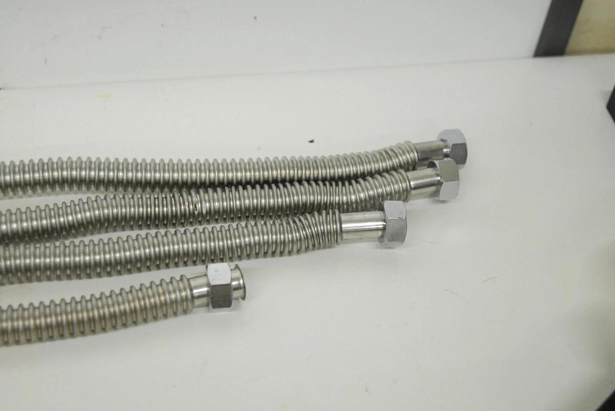 Used Metal Corrugated Flexible Vacuum Hose - Lot of 6