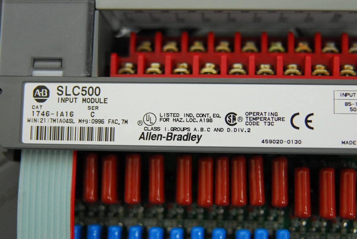 Used AB SLC 500 1746-A4 4-Slot Rack, 1747-L511 CPU, 1746-IA16, 1746-OW16, 1746-P1