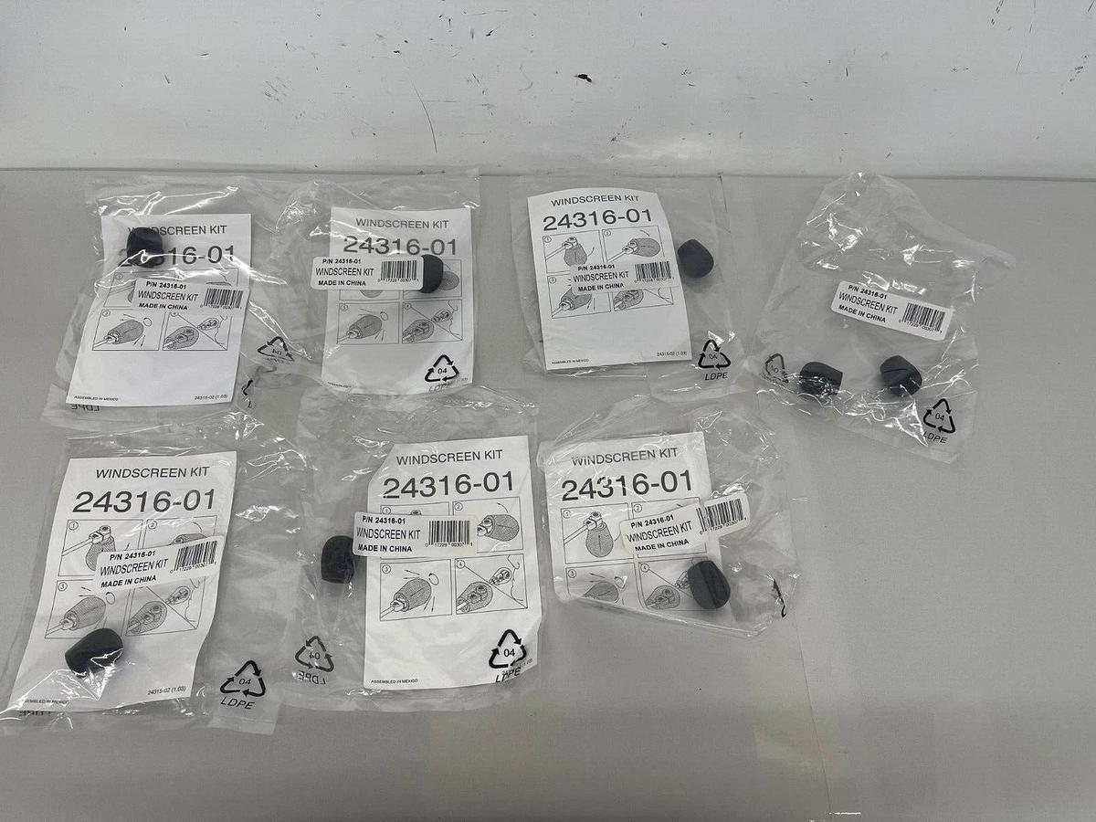 Used Plantronics 24316-01 Replacement Foam Windscreens - Open Packaging - Lot of 8