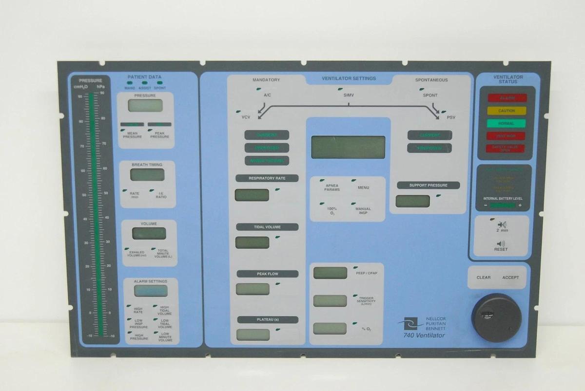 Used Puritan Bennett G-060182-00 User interface Panel W/ LCD Board  - 740 Ventilator