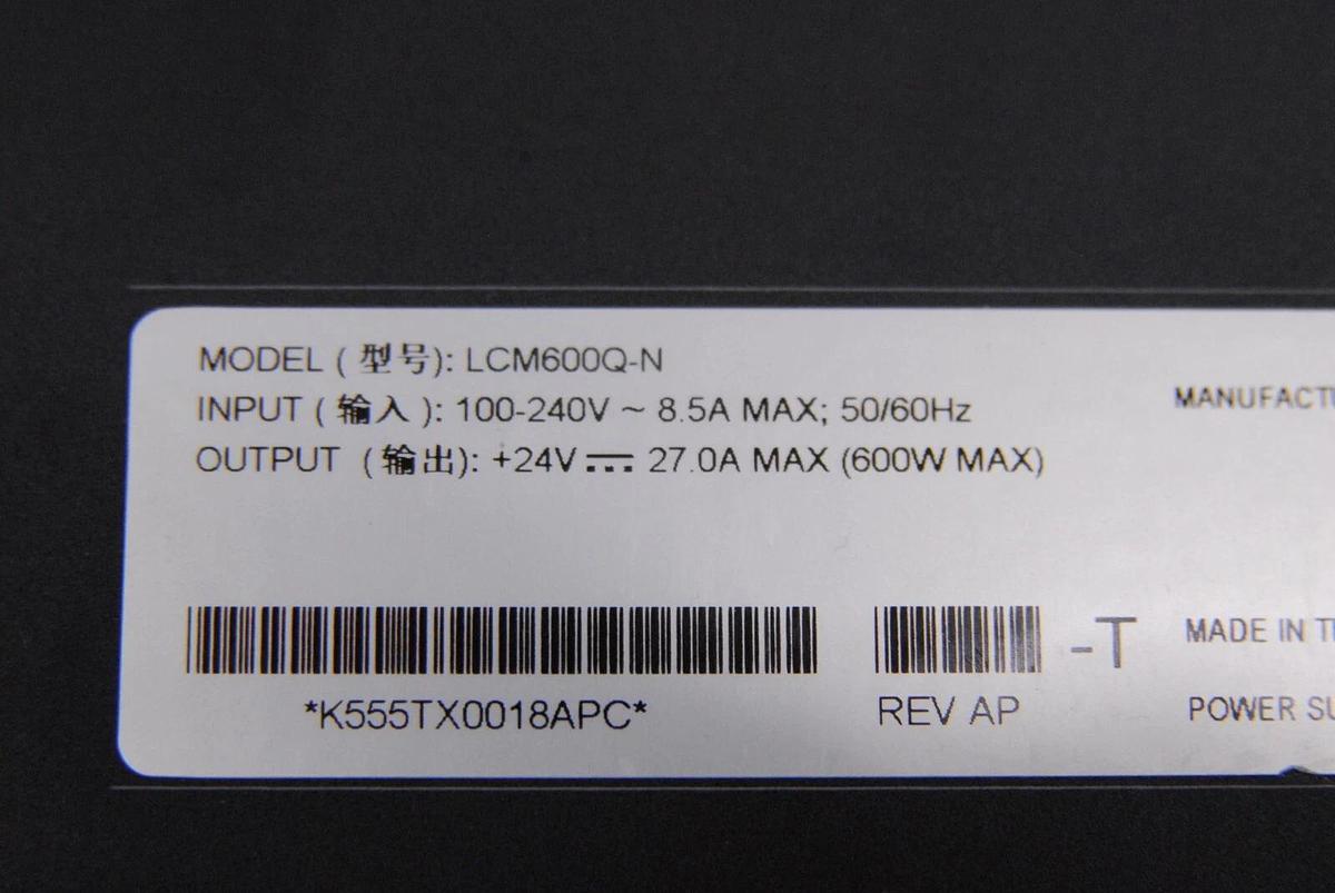 Used Artesyn LCM600Q-N LCM600 Series Power Supply 100-240V~8.5A 24V 27A