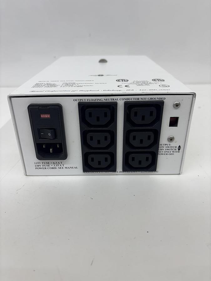 Used Toroid ISB-060W 6-Outlet Medical Grade Isolation Transformer 120/240VAC Output